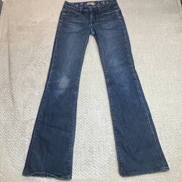 Paige Hollywood Hills Bootcut Jeans Sz 27 Classic Rise Y2K Embellished Denim - Picture 1 of 10